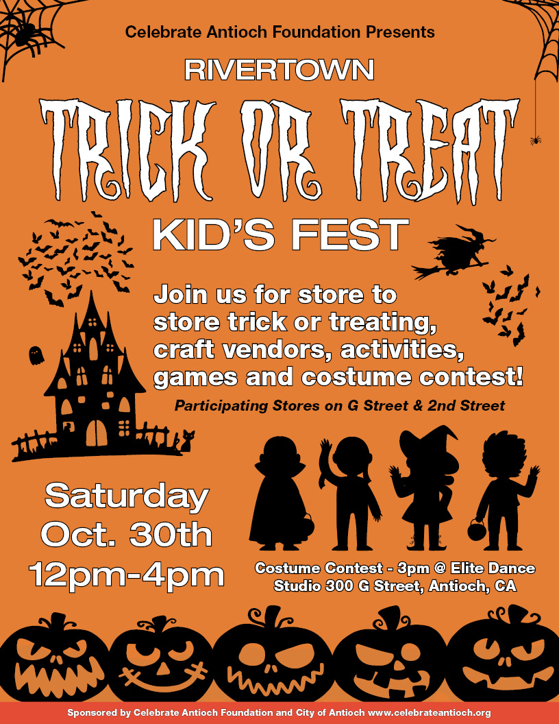 a flier for the Halloween event